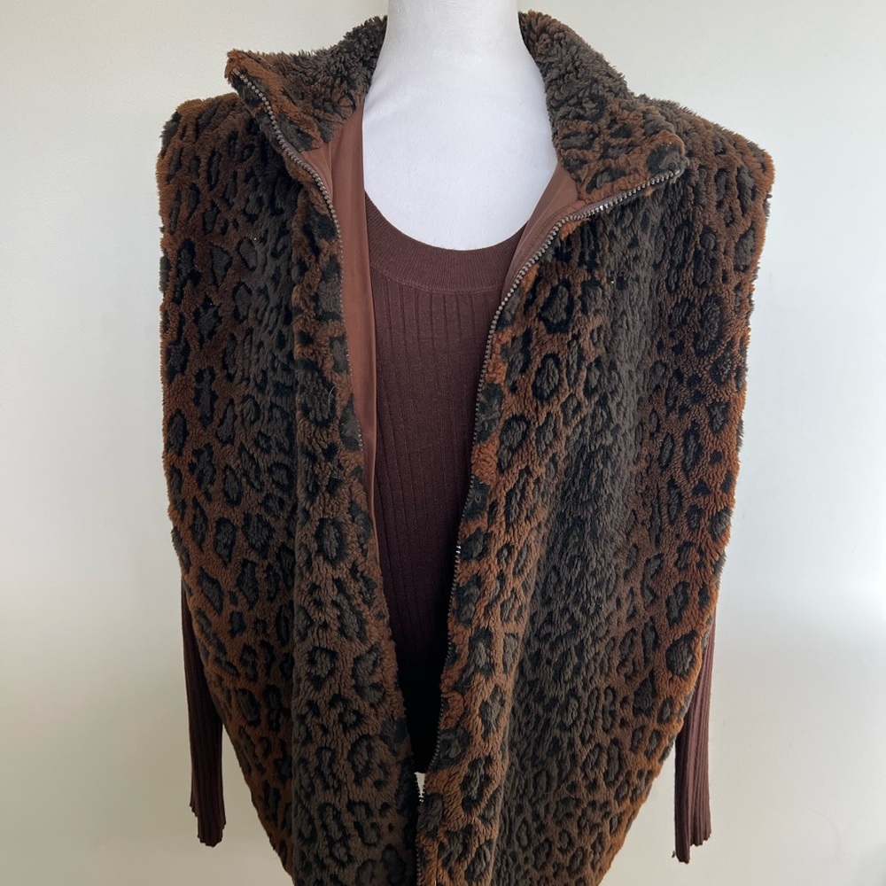 Vintage Cheetah Zip Up Vest - L/XL - Picture 4 of 11